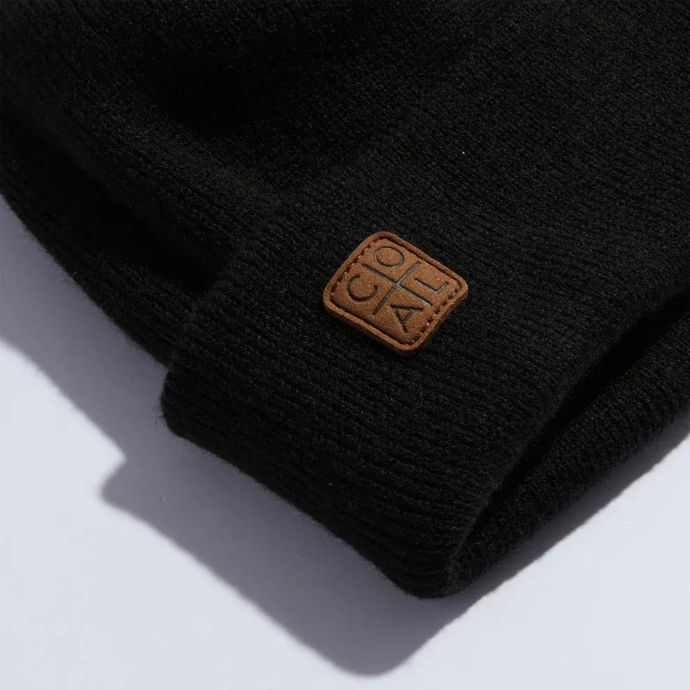Coal The Harbor Rib Knit Fisherman Beanie - Black