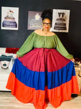 Color Block Maxi