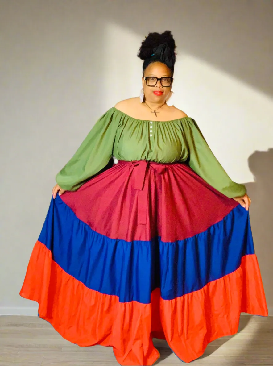Color Block Maxi