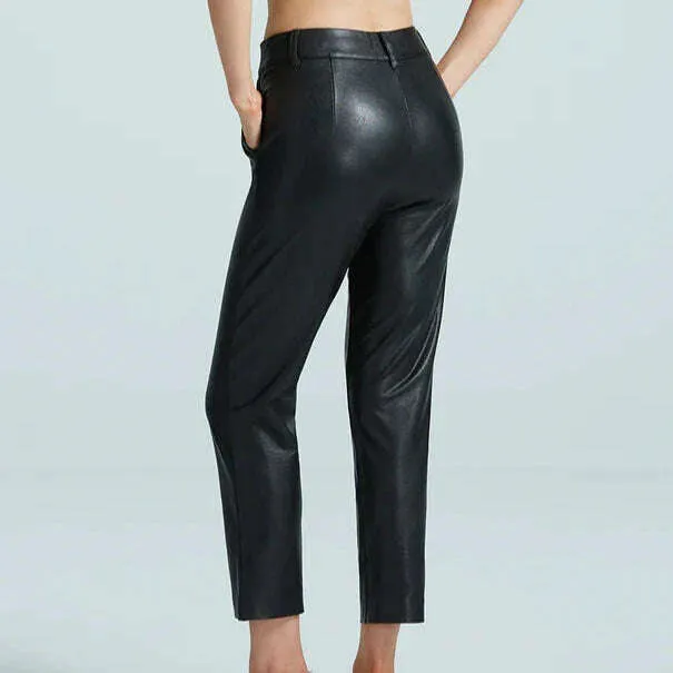 Commando - FAUX LEATHR 5-POCKET - Black