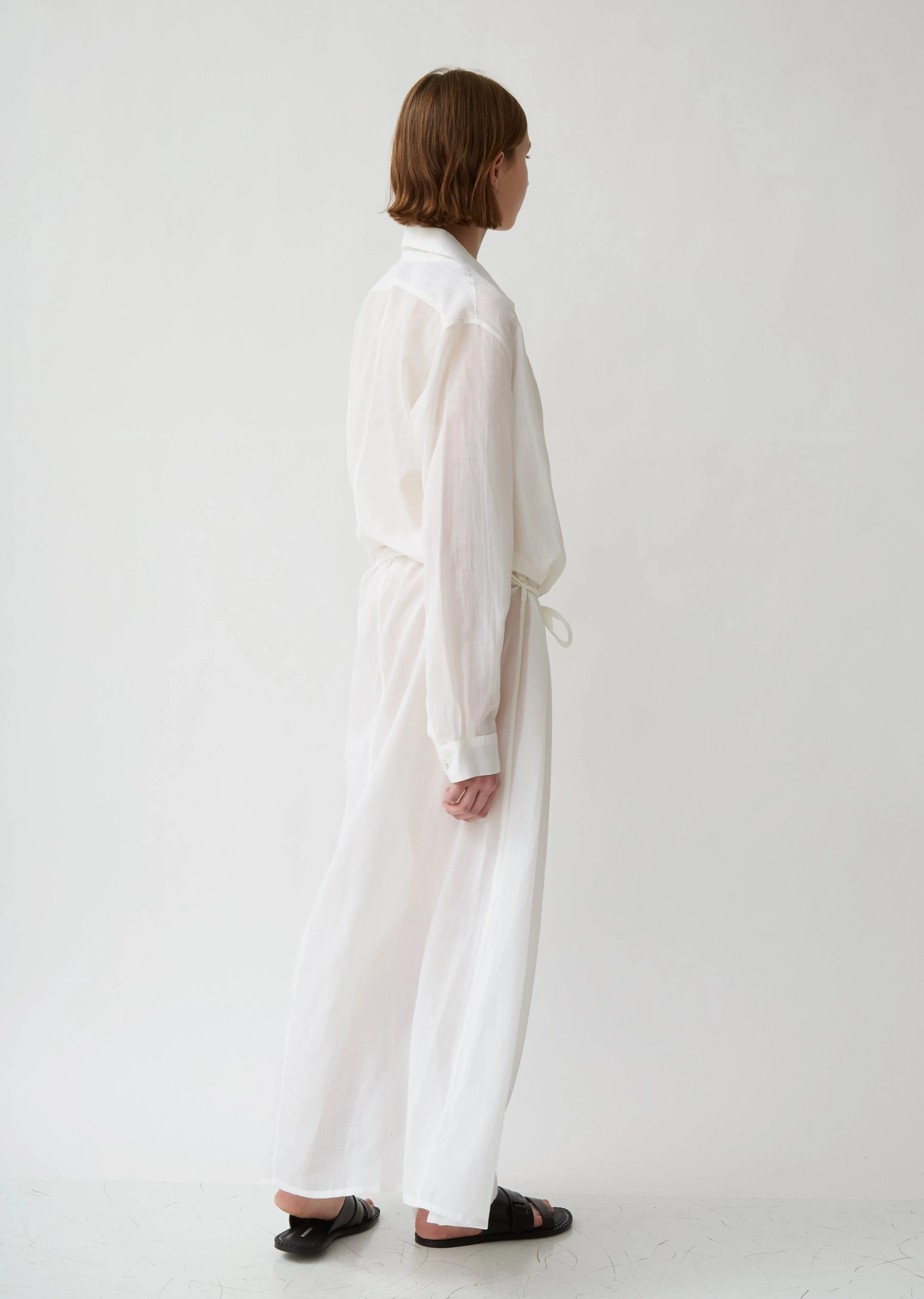 Cotton & Cashmere Maxi Shirt Dress