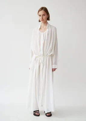 Cotton & Cashmere Maxi Shirt Dress