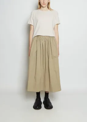 Cotton Blend Classic Gathered Skirt