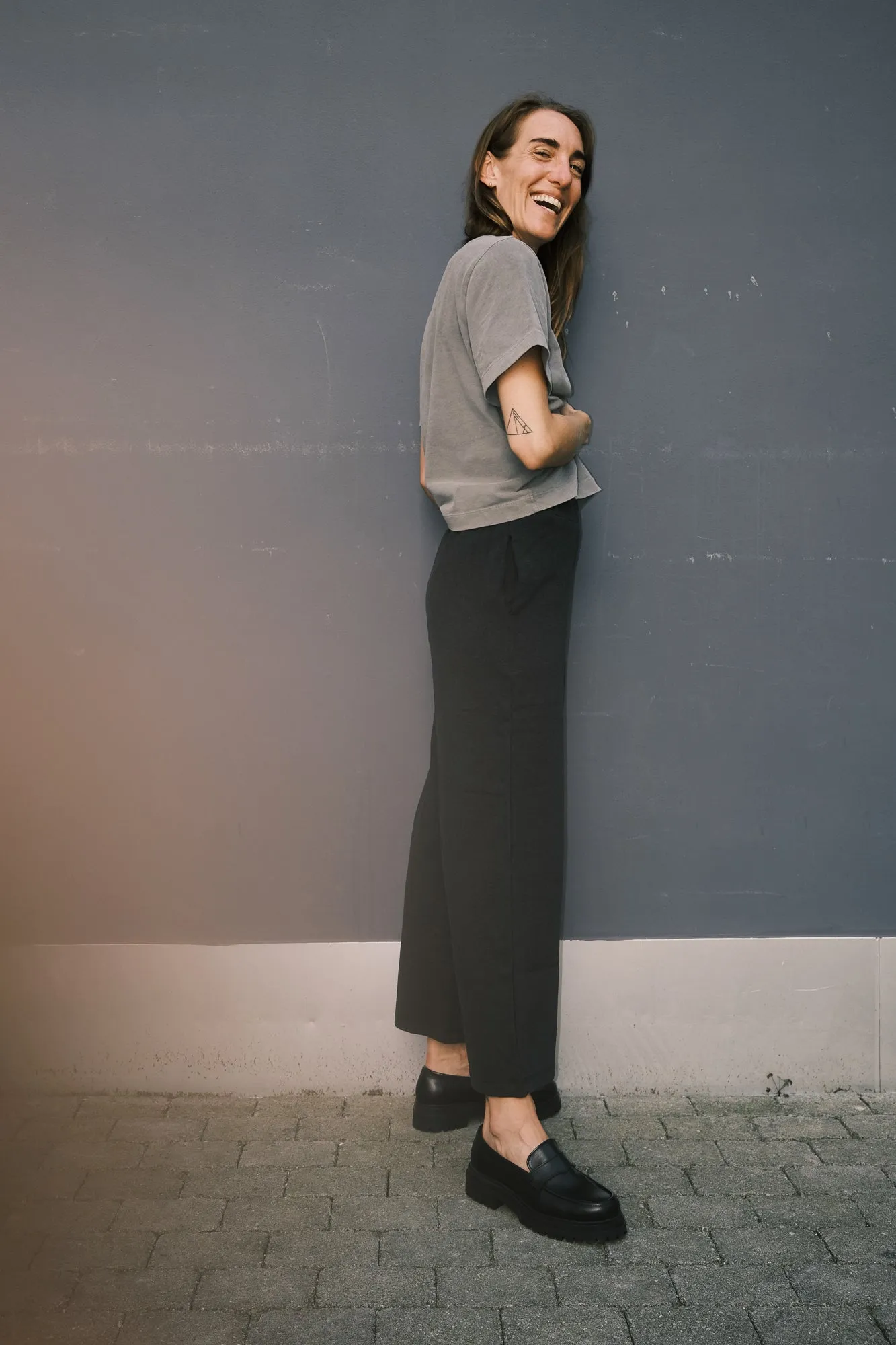 cotton jogger - madara - black marl