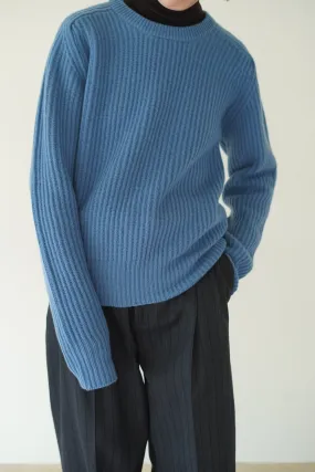 CRISTASEYA<br>CASHMERE & WOOL MAXI RIBBED RAGLAN SWEATER