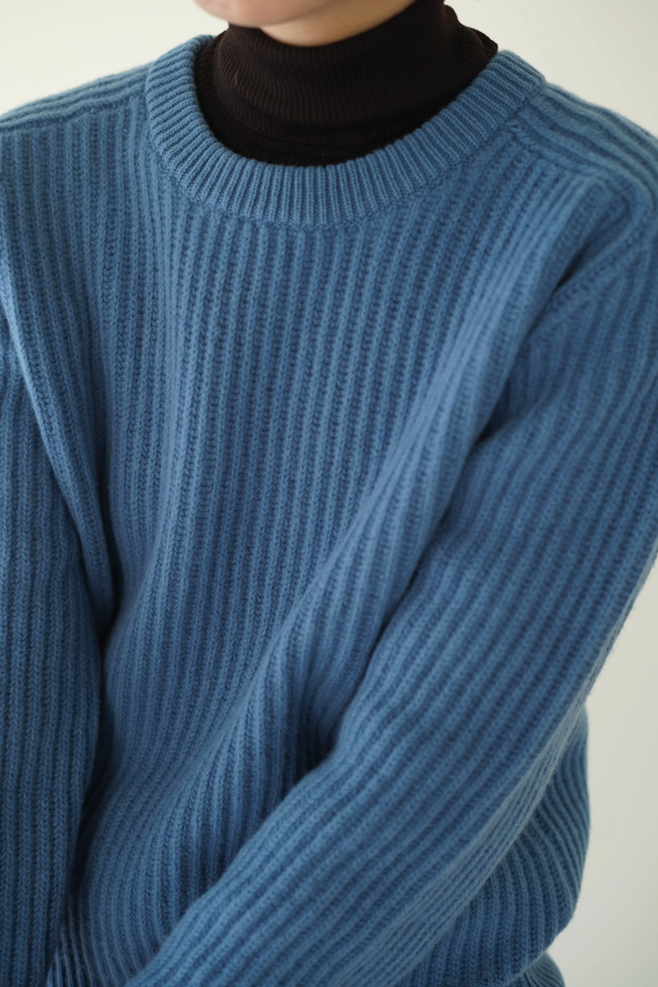 CRISTASEYA<br>CASHMERE & WOOL MAXI RIBBED RAGLAN SWEATER