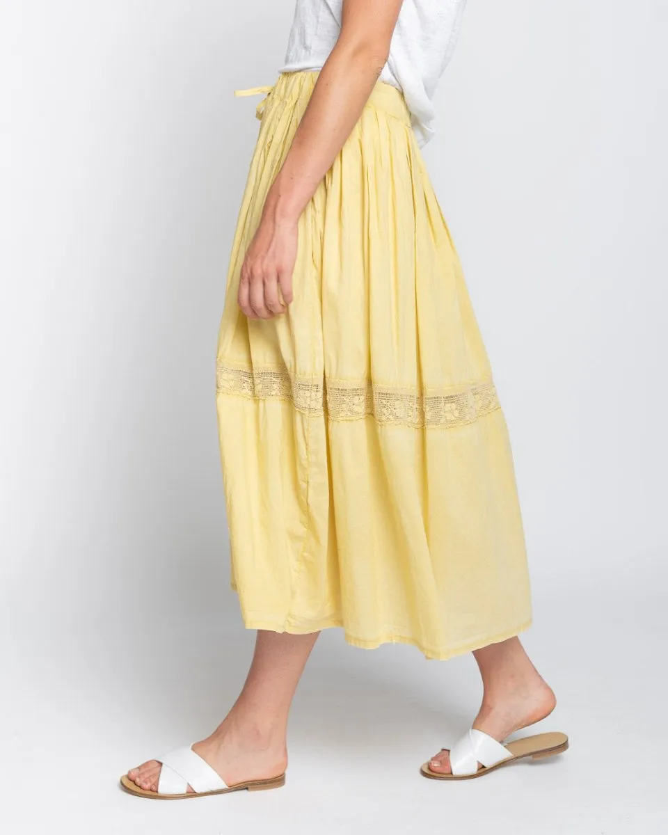 Crochet Striped Drawstring Maxi Skirt