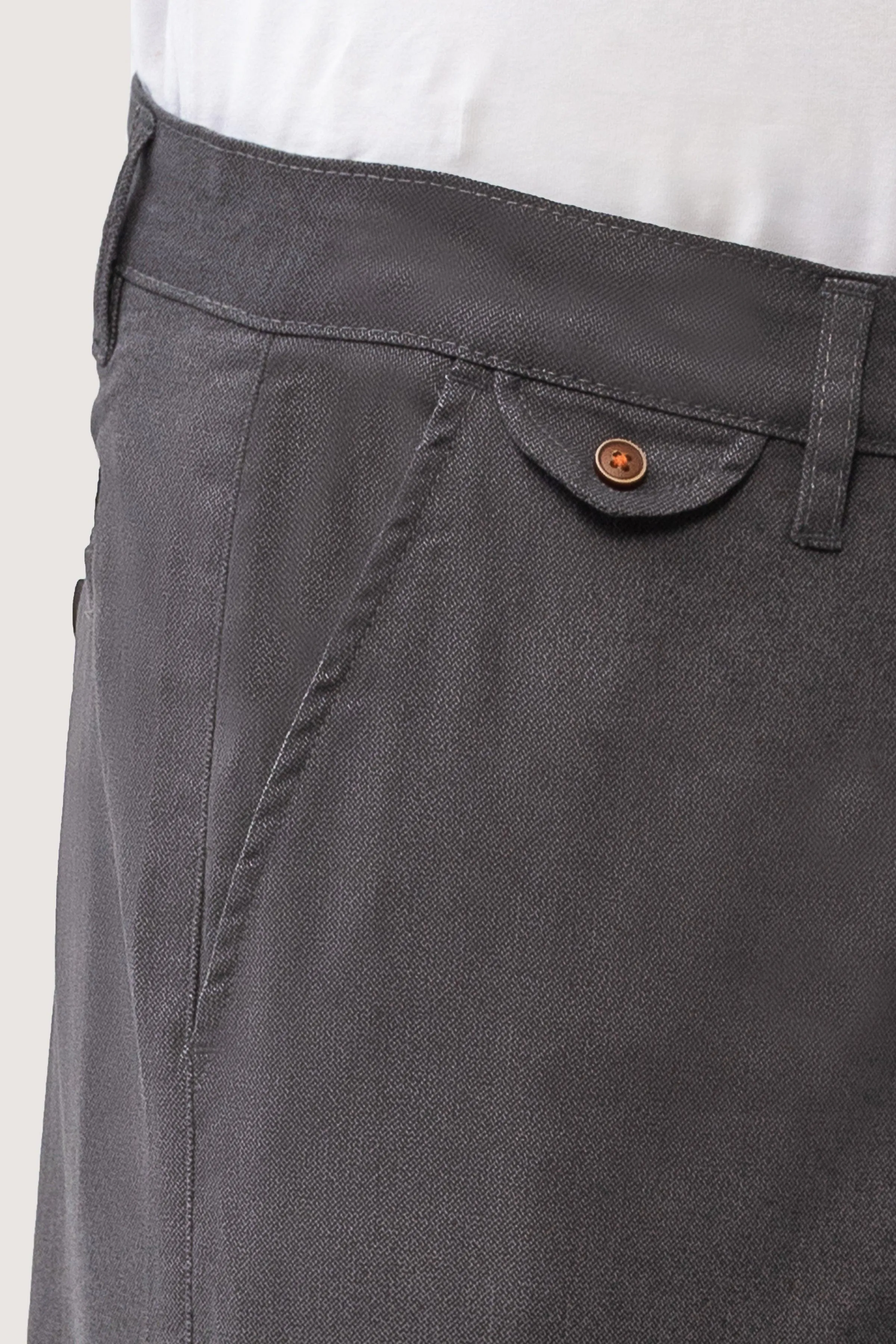 CROSS POCKET PRINTED PANT CHARCOAL