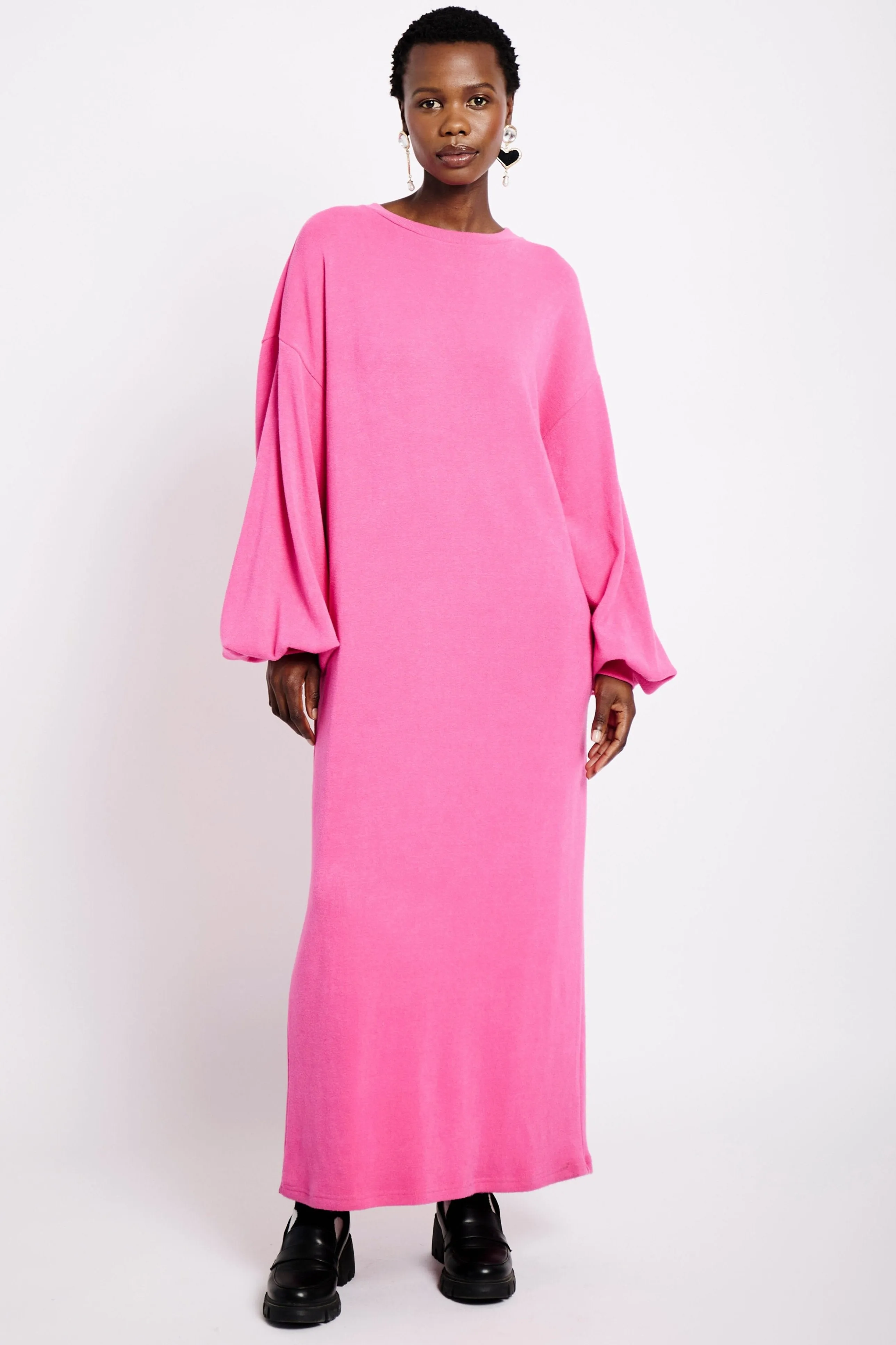 Cut and Sew Maxi Dress in Pink