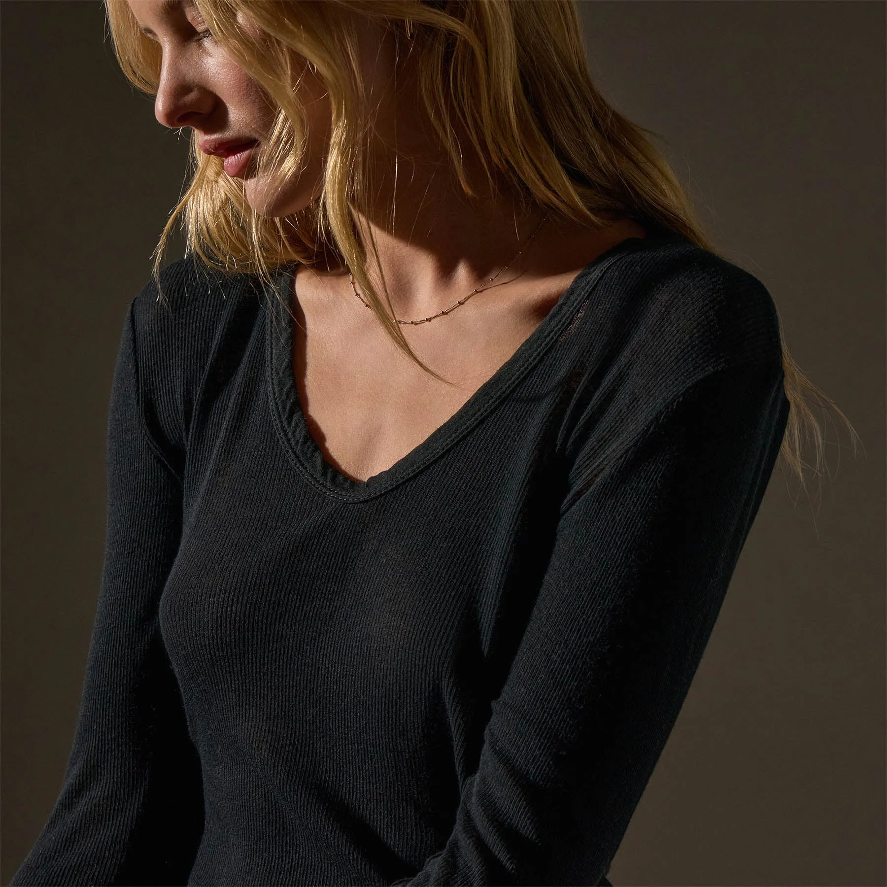 Deep V Tee - Black