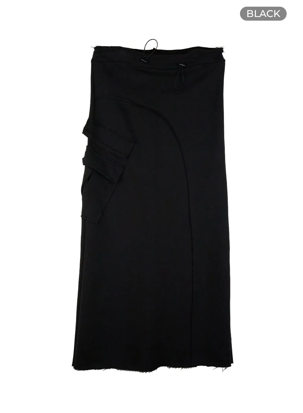 Distressed Sweat Maxi Skirt CG413
