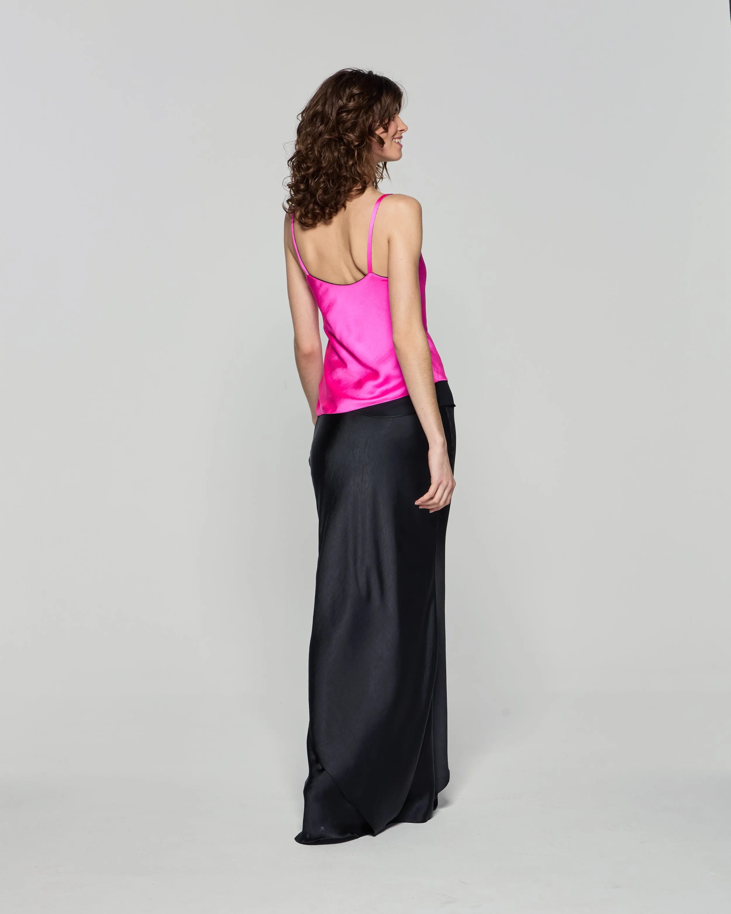 Double Layer Maxi Skirt - Black