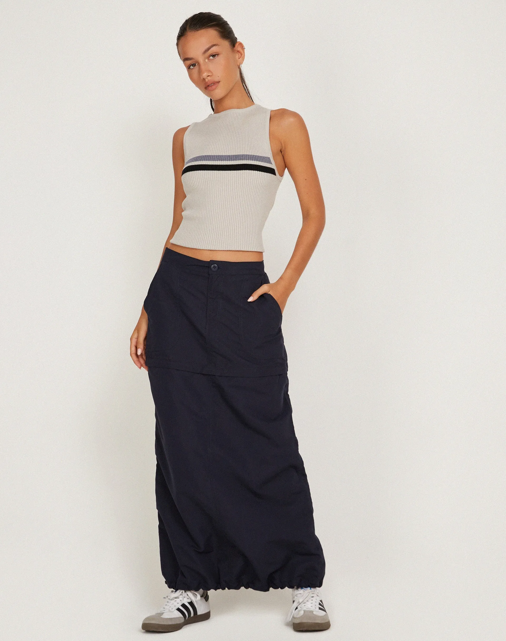 Eudora Detachable Skirt in Navy