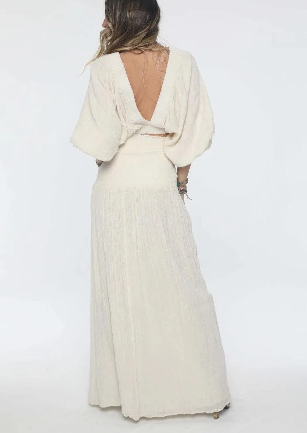 Exile Maxi Skirt in Cotton Gauze