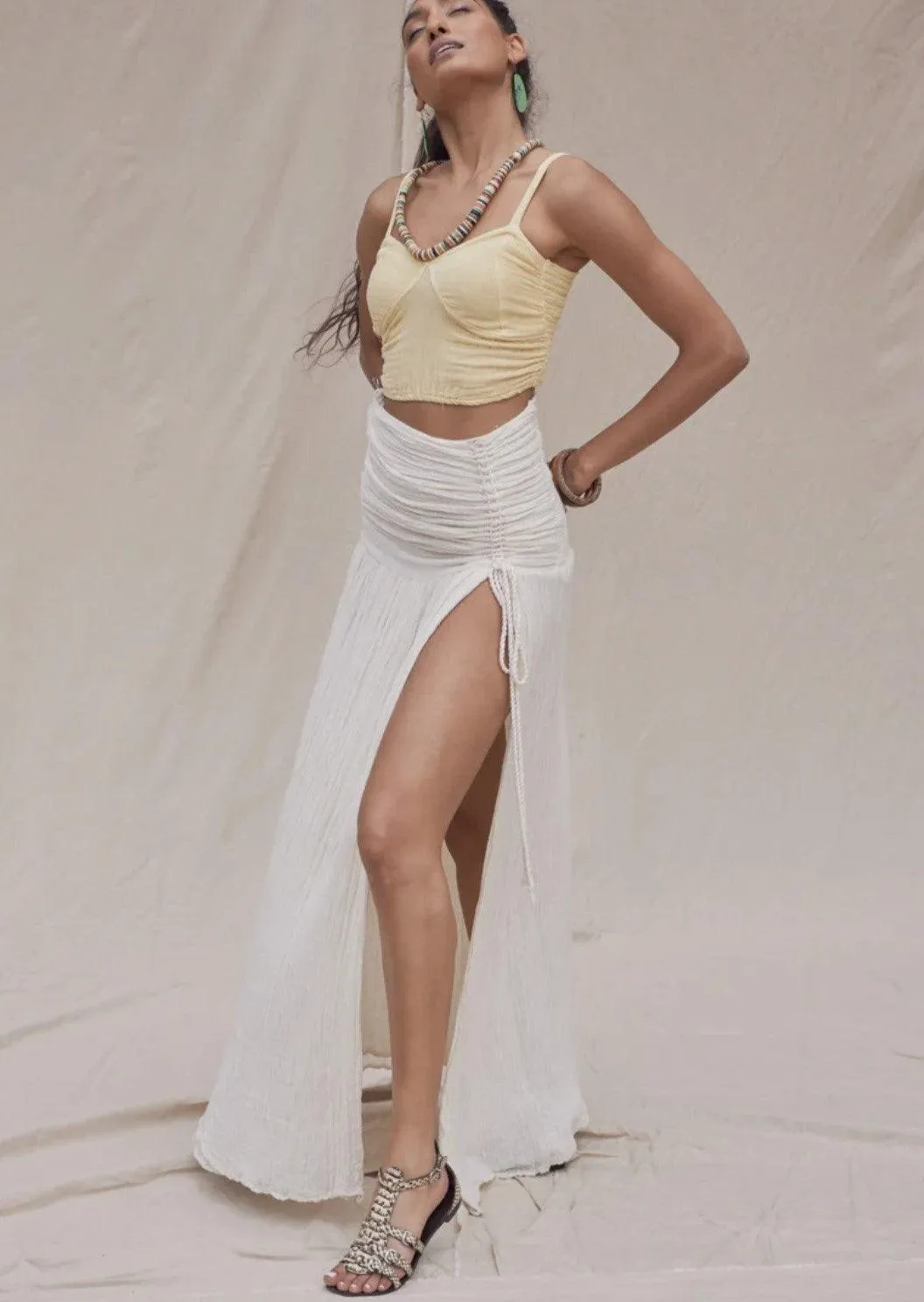 Exile Maxi Skirt in Cotton Gauze