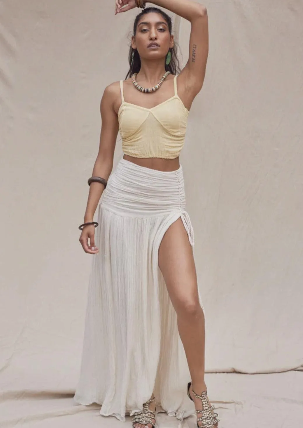 Exile Maxi Skirt in Cotton Gauze