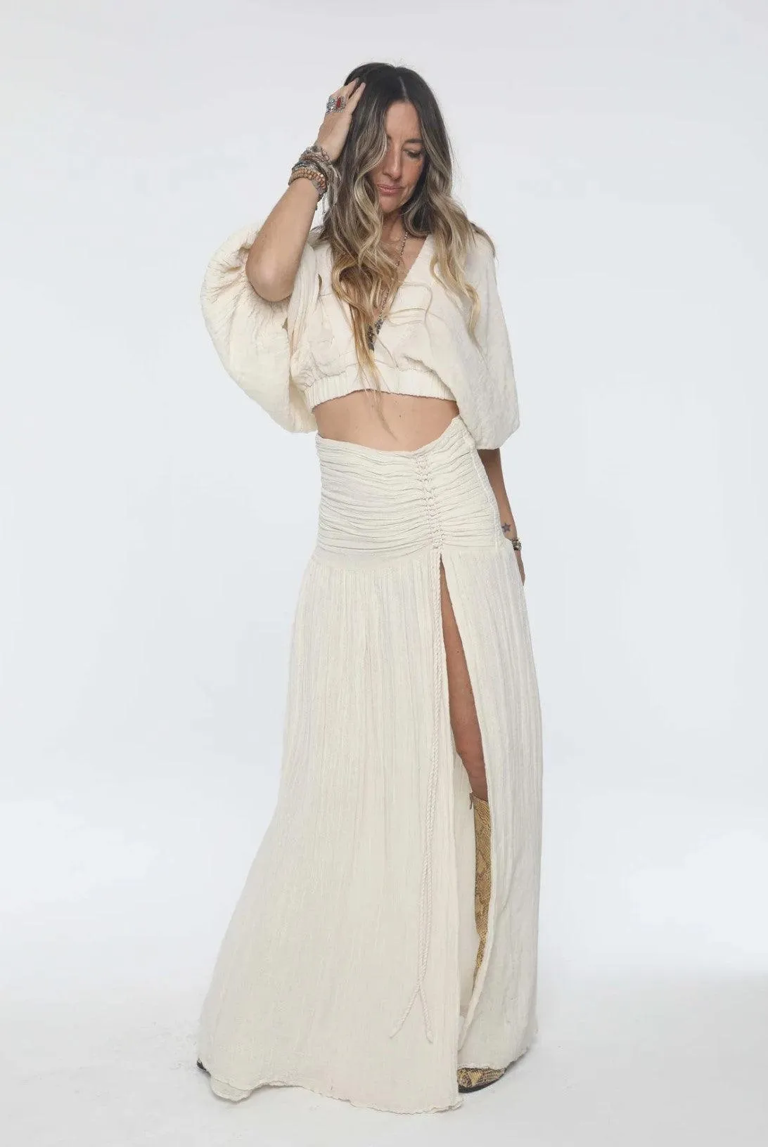 Exile Maxi Skirt in Cotton Gauze
