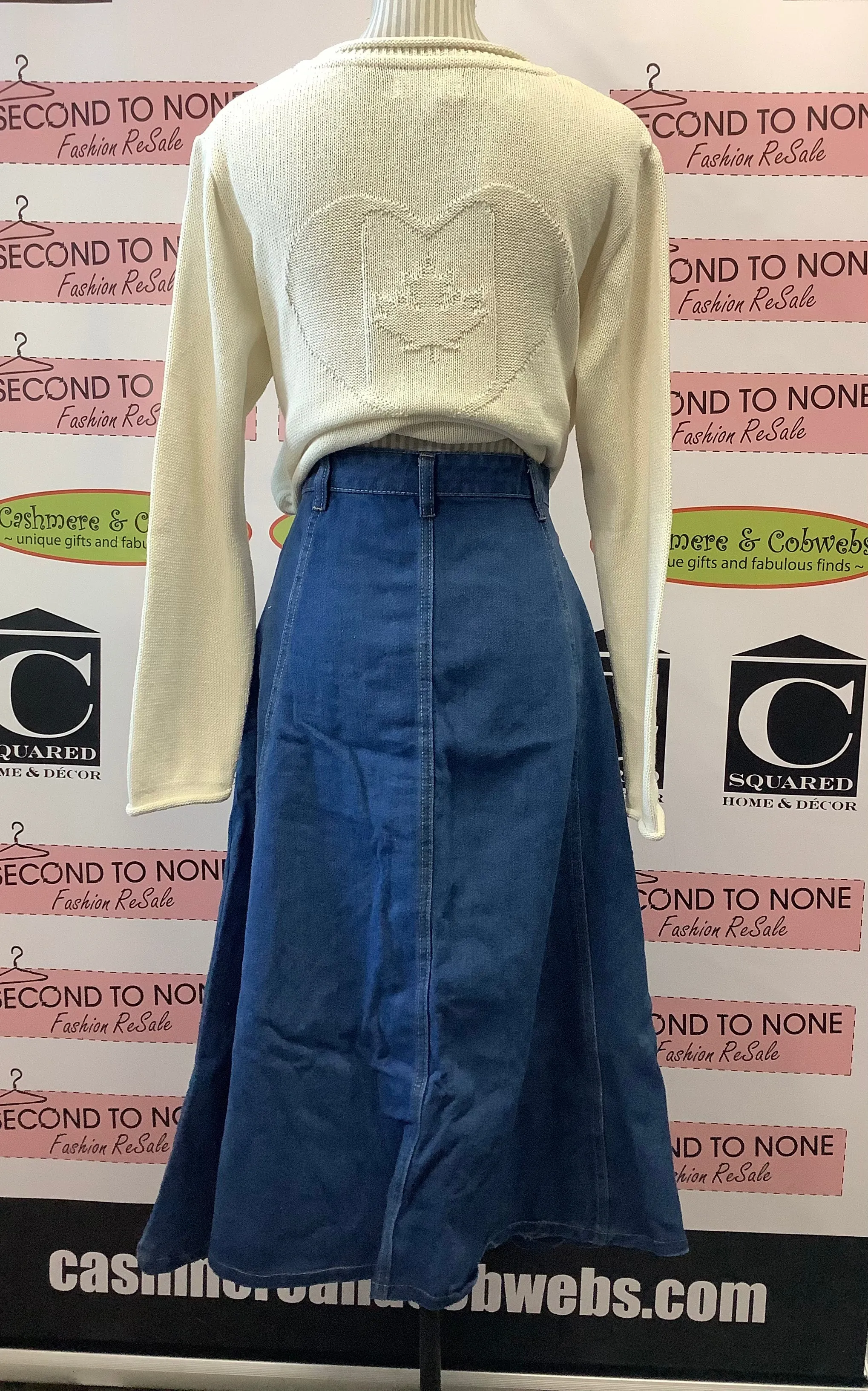 Flair Denim Skirt (Only 1 XXL Left!)