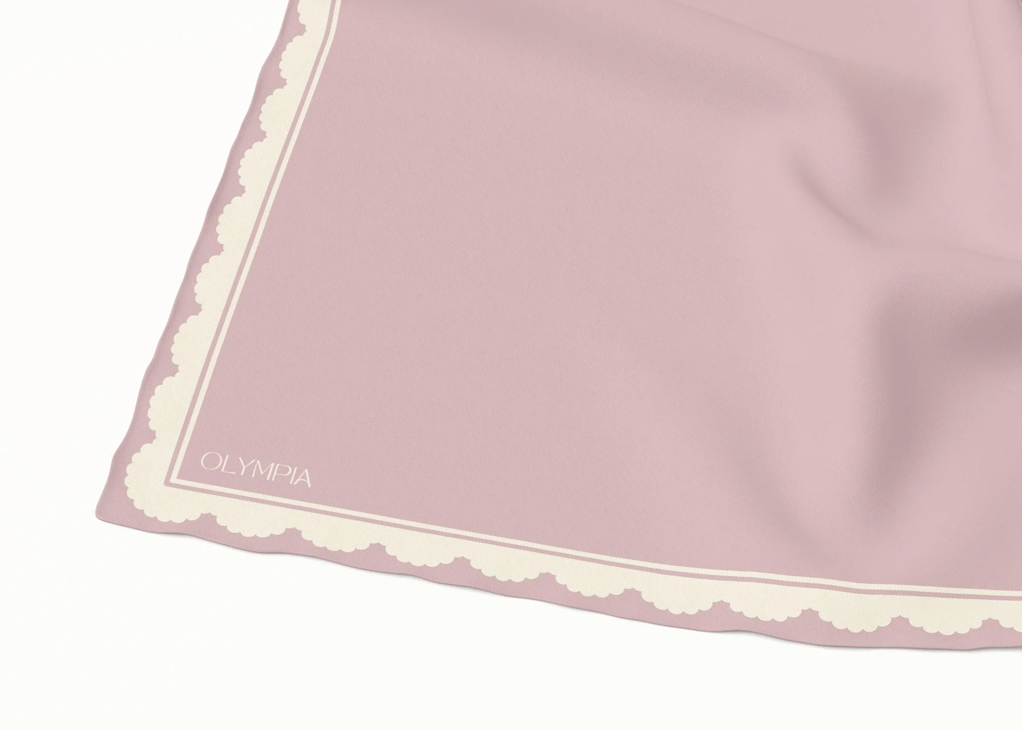 Florence Lavender Lace Silk Cotton Scarf - 54x54cm