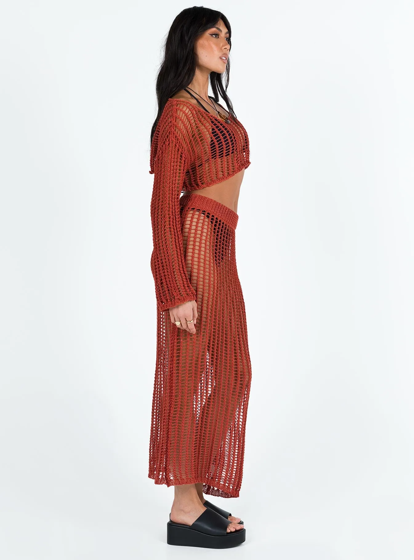 Florence Maxi Skirt Sienna Red