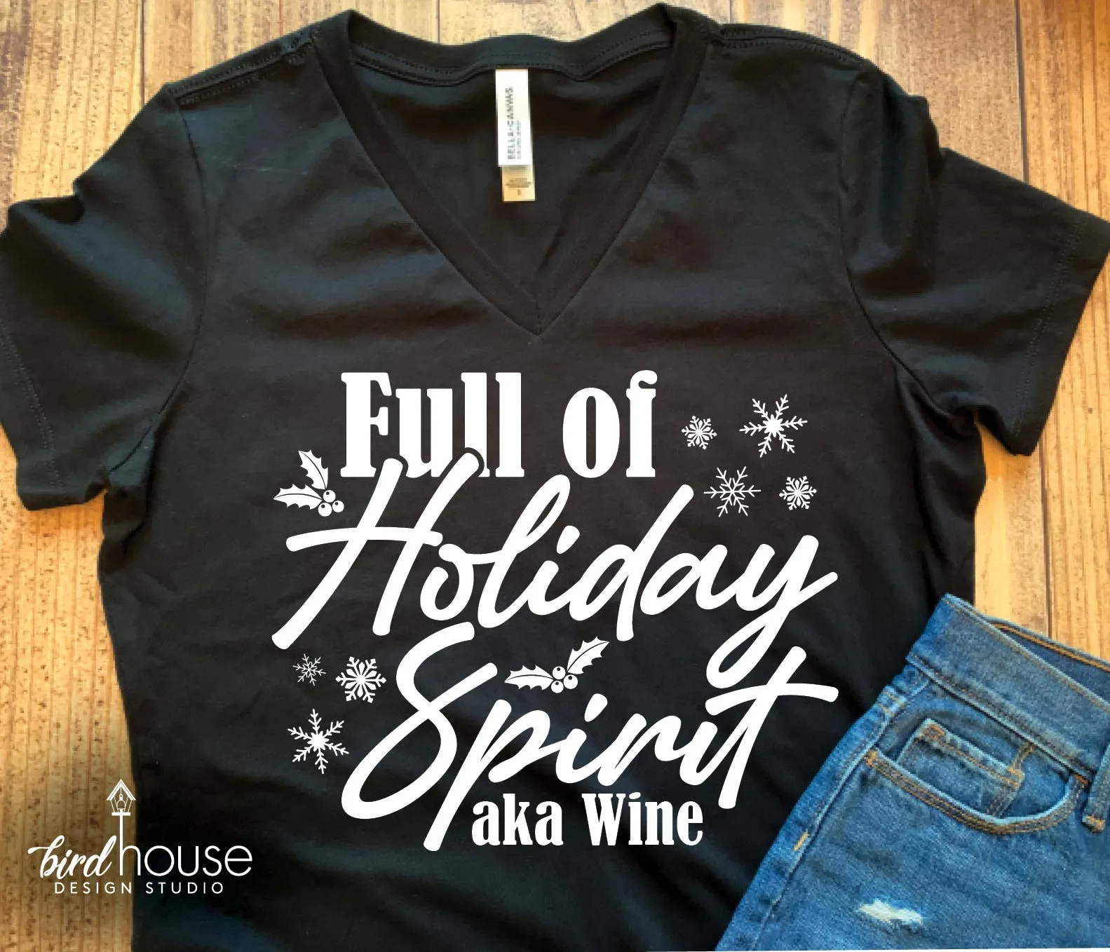 Full of Holiday Spirit Shirt, Pick Wine, Beer, Rum, Vodka, Funny Christmas Tee
