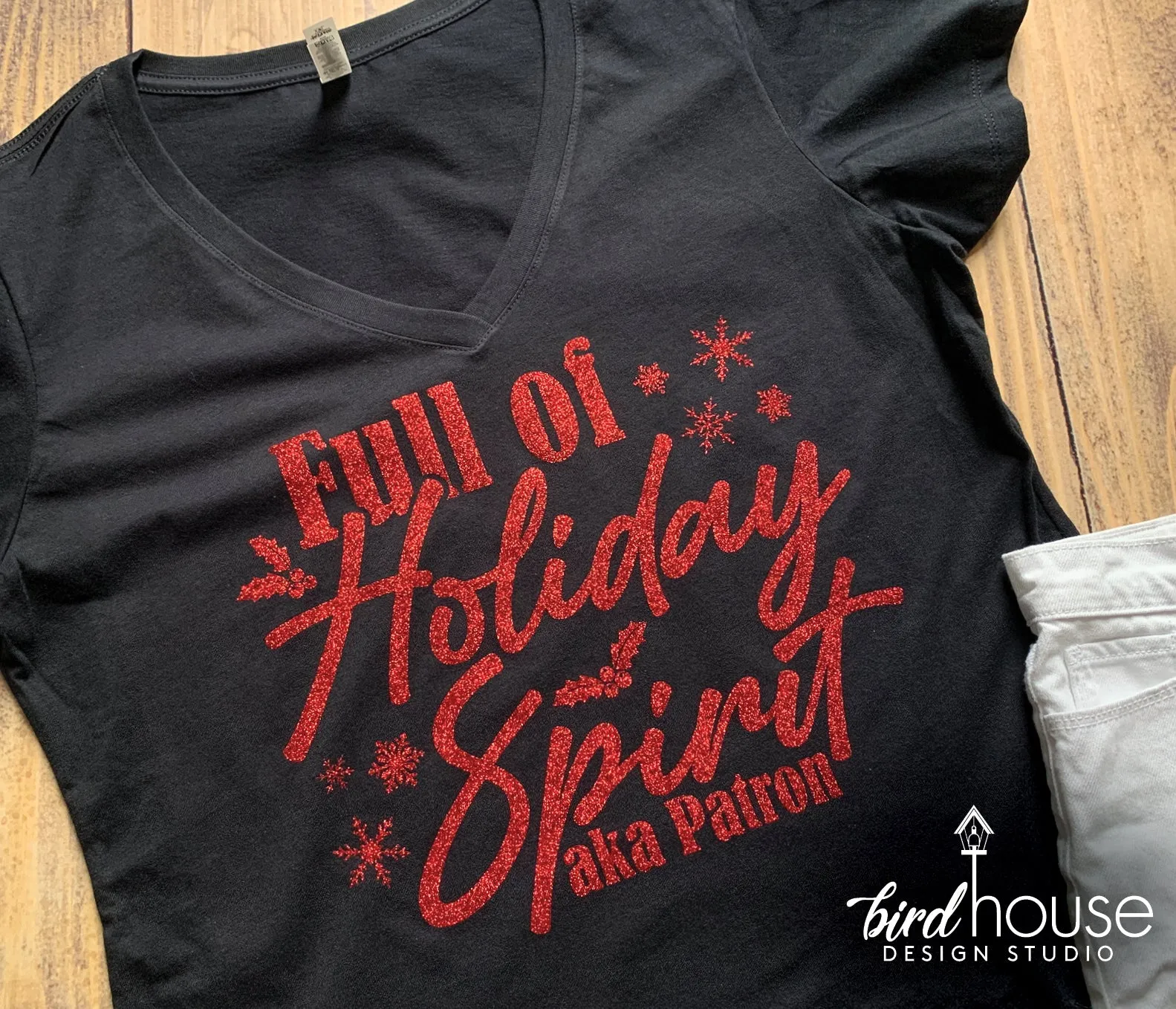 Full of Holiday Spirit Shirt, Pick Wine, Beer, Rum, Vodka, Funny Christmas Tee