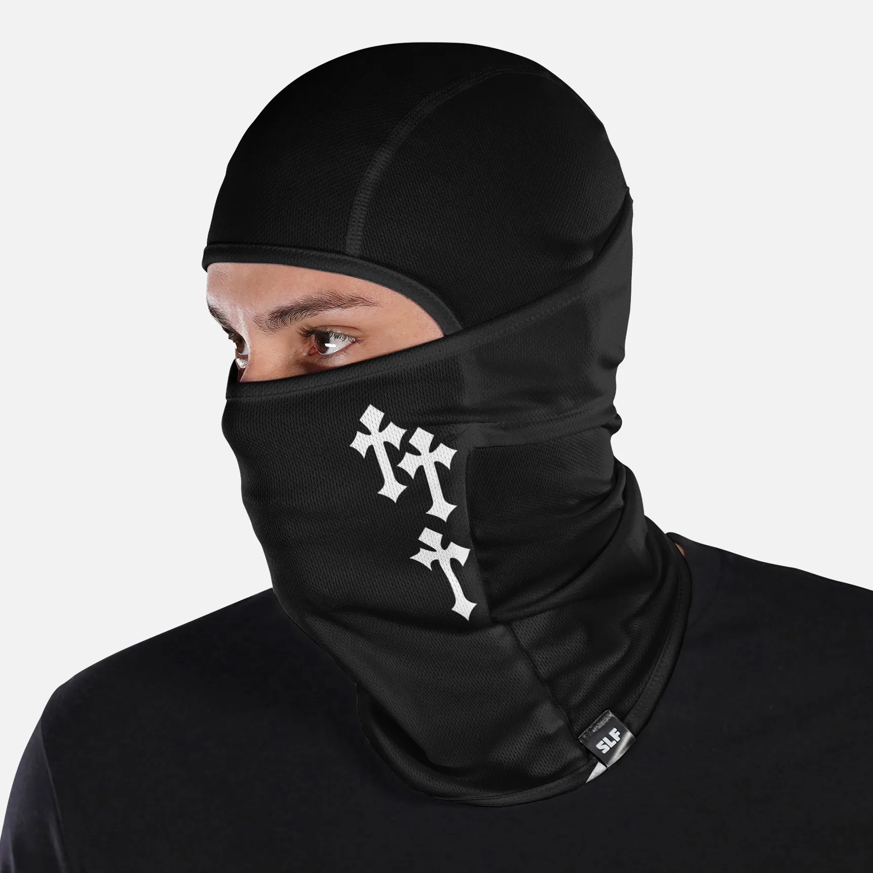 Gothic Cross Loose-Fitting Balaclava
