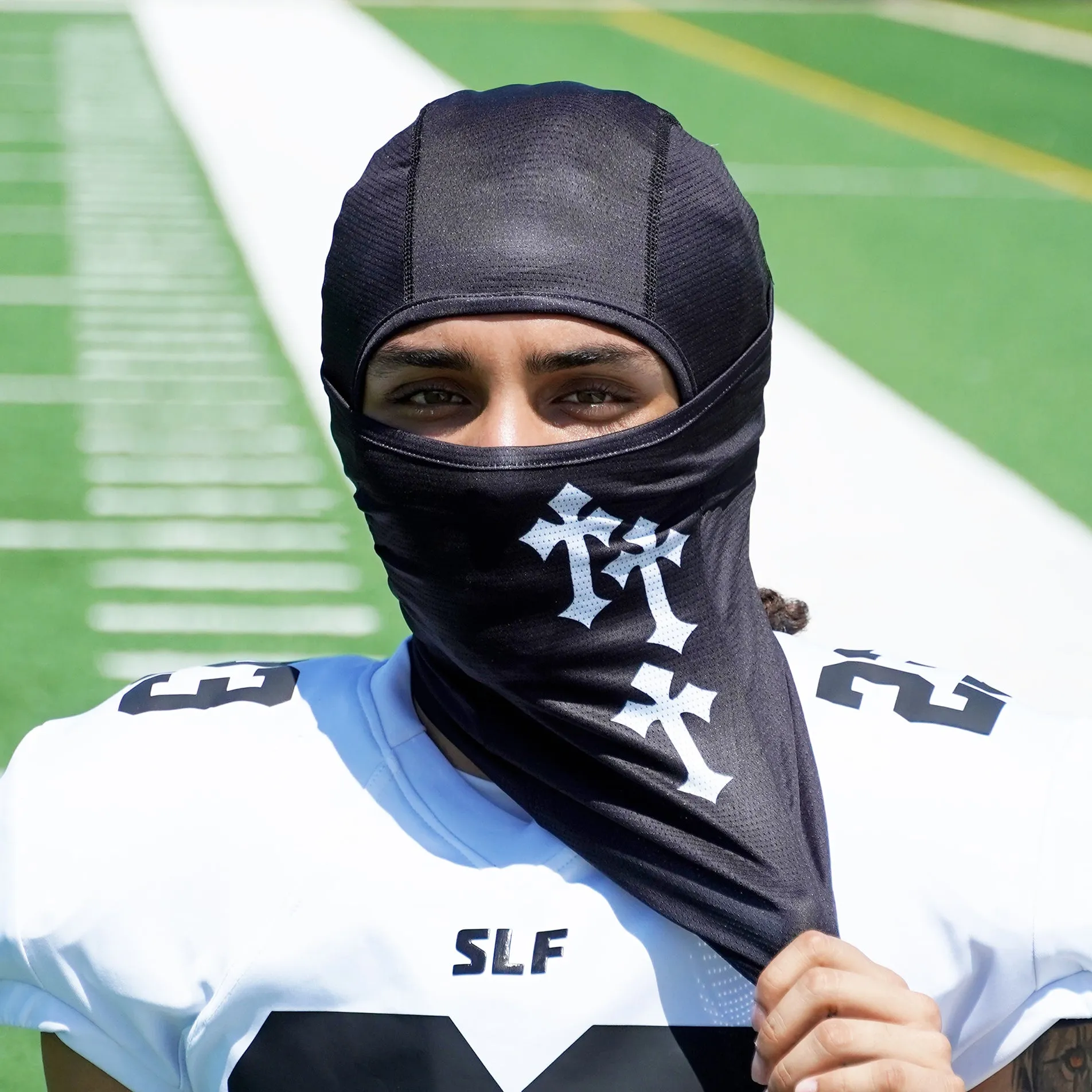 Gothic Cross Loose-Fitting Balaclava