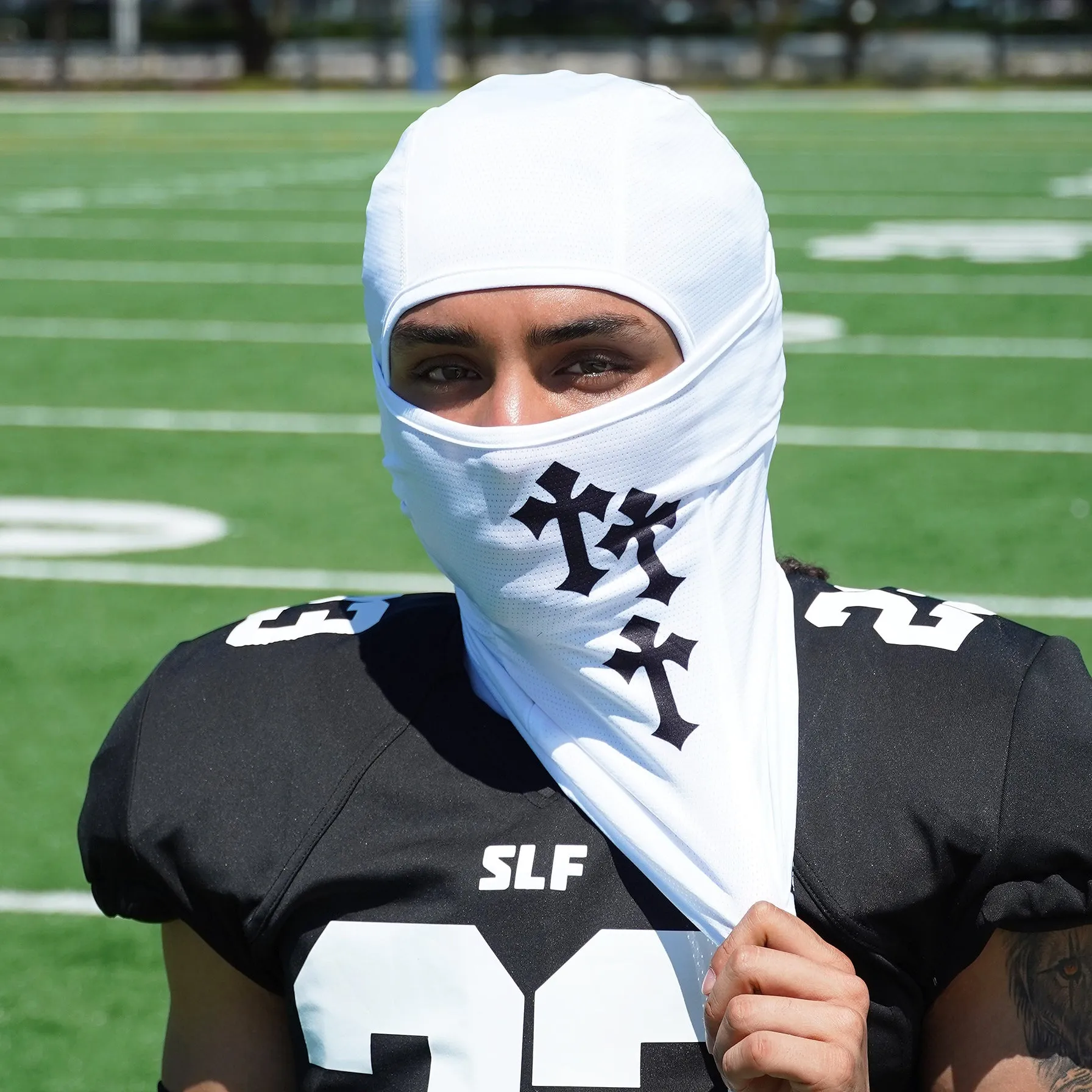 Gothic Cross Loose-Fitting Balaclava