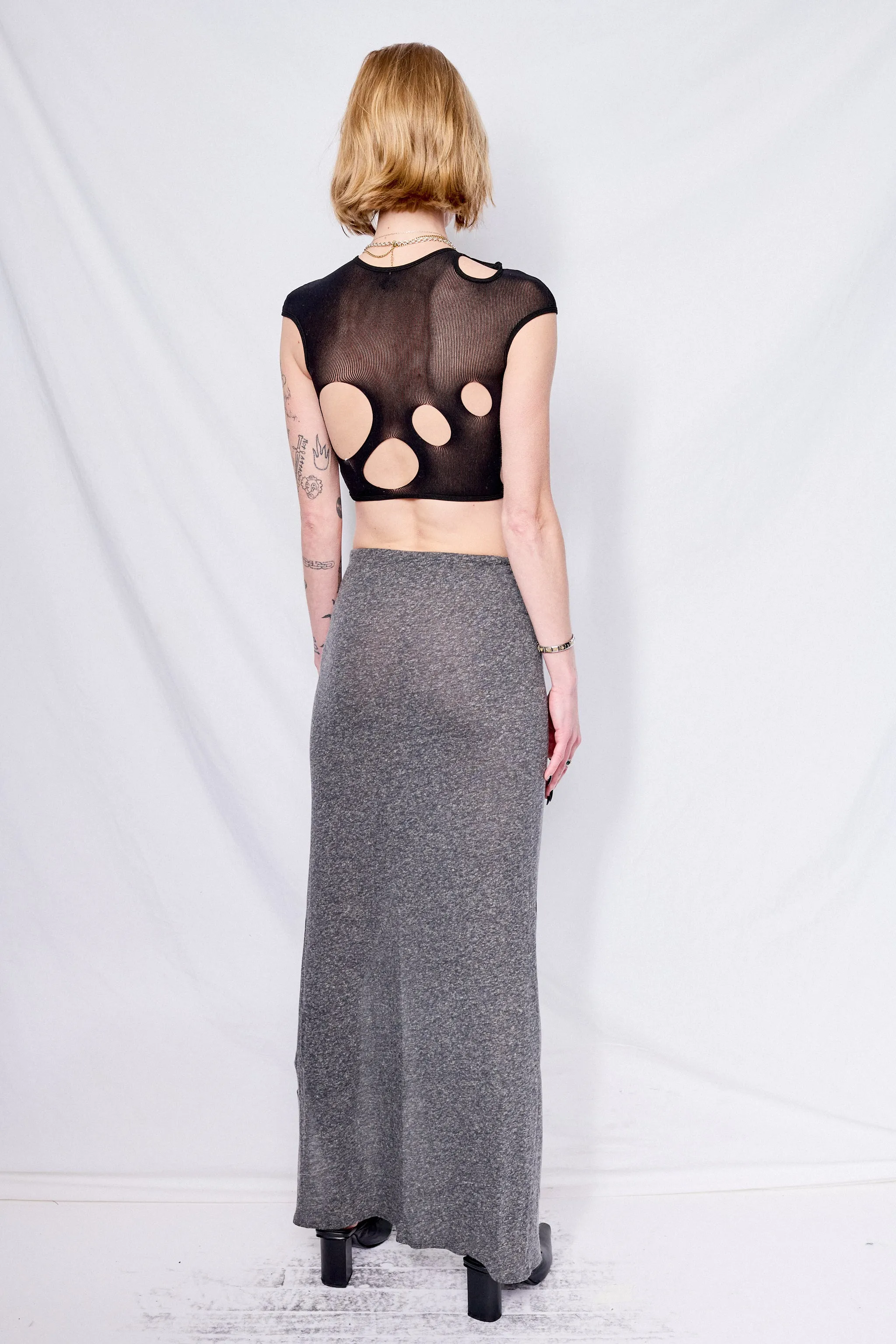 Granite Slit Maxi Skirt