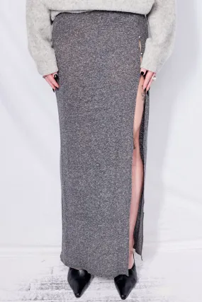 Granite Slit Maxi Skirt