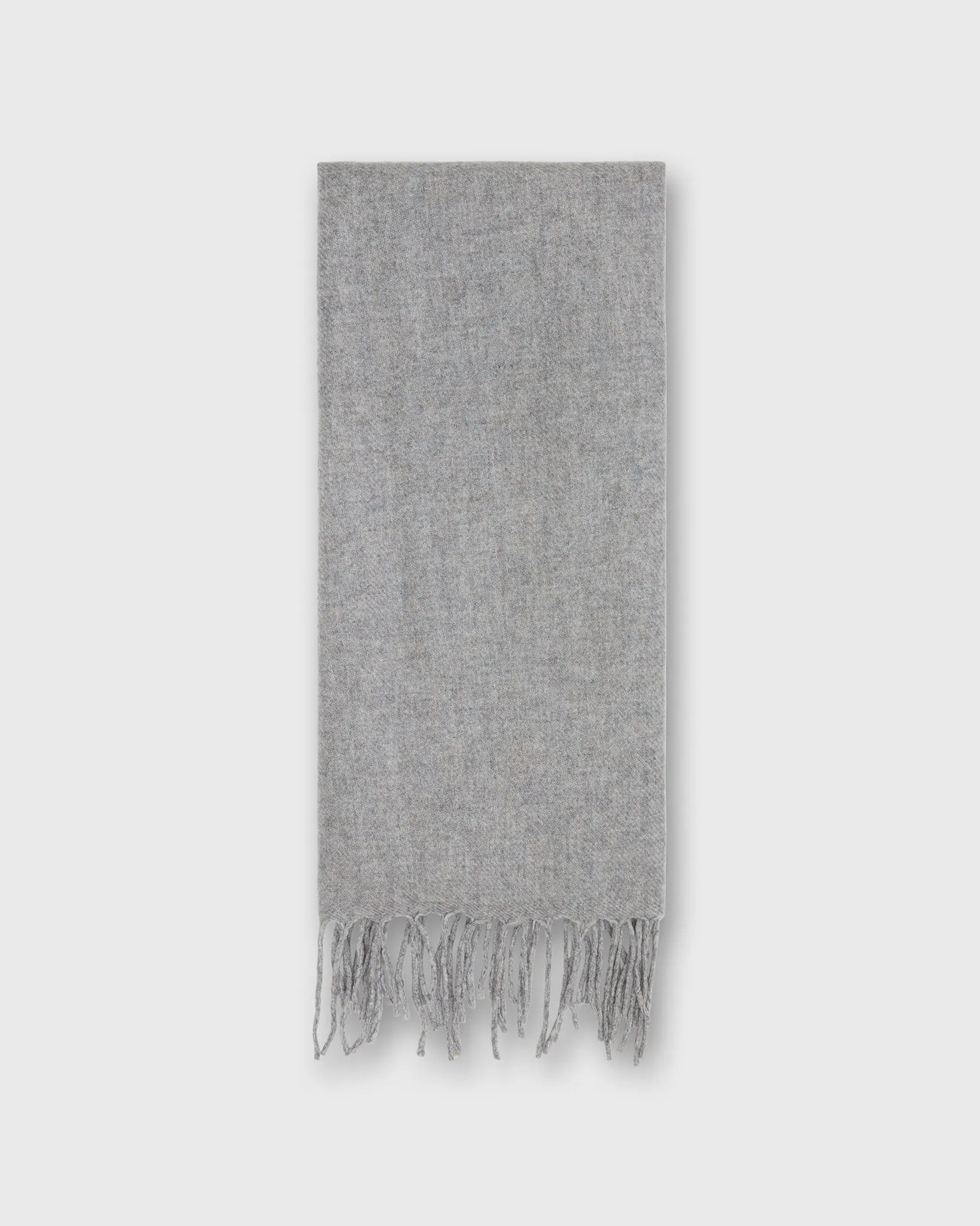 Handwoven Scarf in Heather Grey Brushed Cashmere Twill