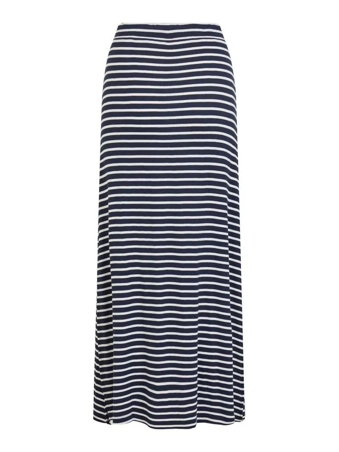 Hannah Maxi Skirt (Navy Stripe)