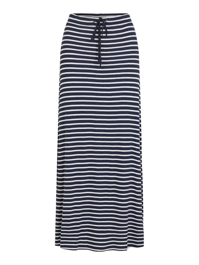 Hannah Maxi Skirt (Navy Stripe)