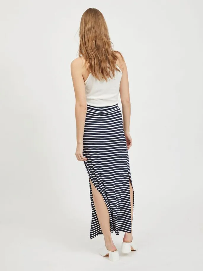 Hannah Maxi Skirt (Navy Stripe)