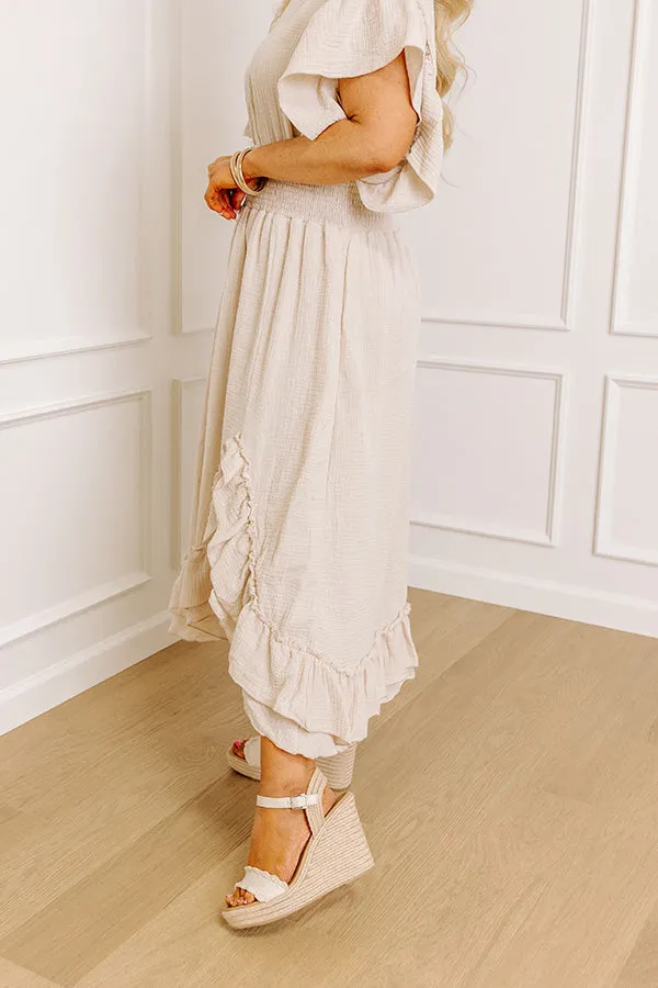 Happy Vacay High Waist Ruffle Skirt Curves