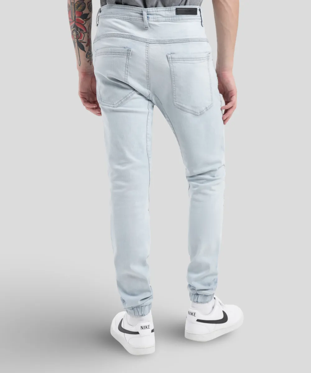 Henleys Falcon Moto Denim Pants (Cabana Blue)