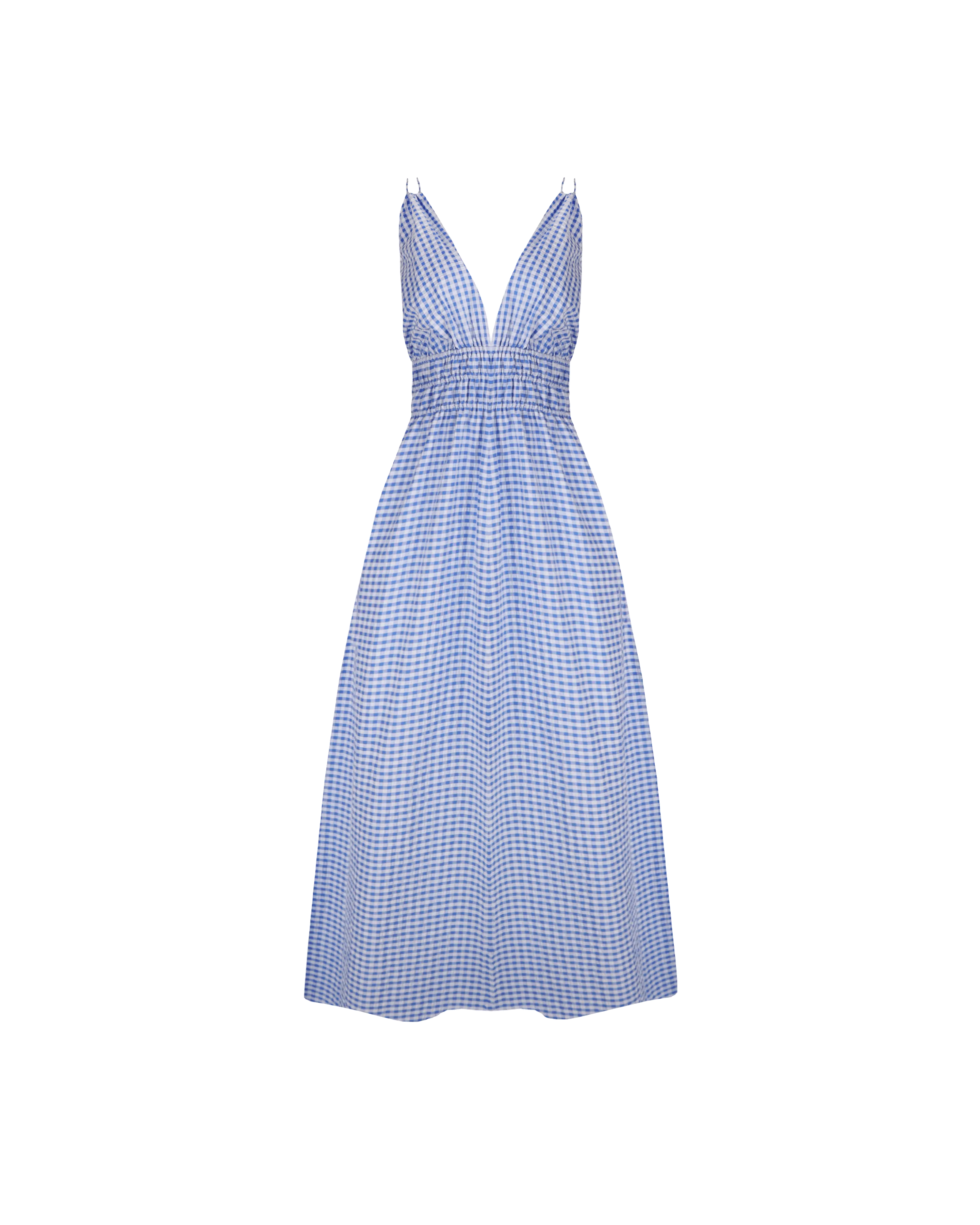 HERO MAXI DRESS BLUE GINGHAM