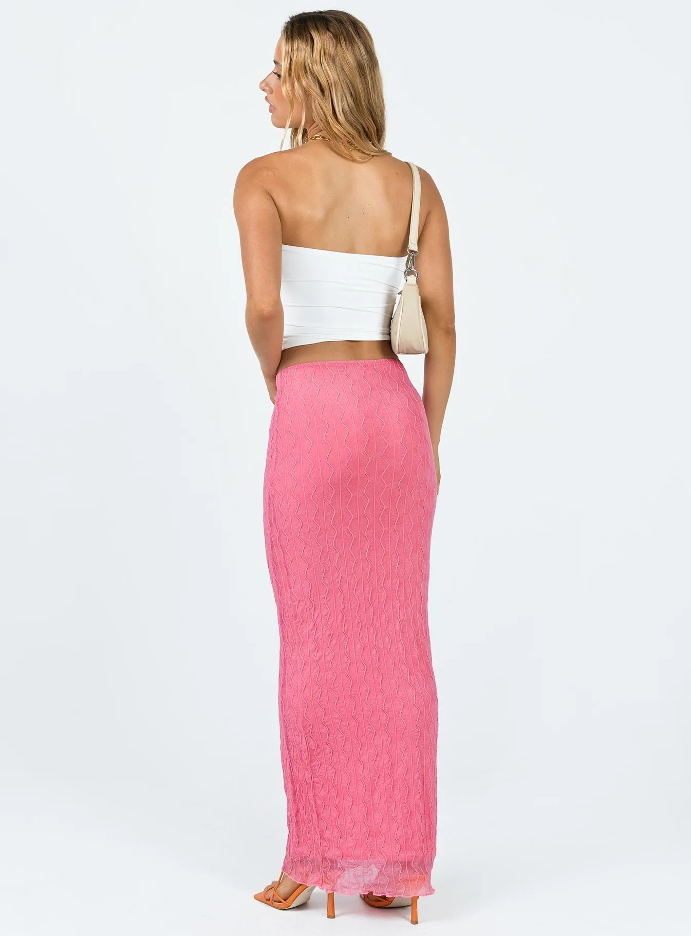 Heron Maxi Skirt Pink