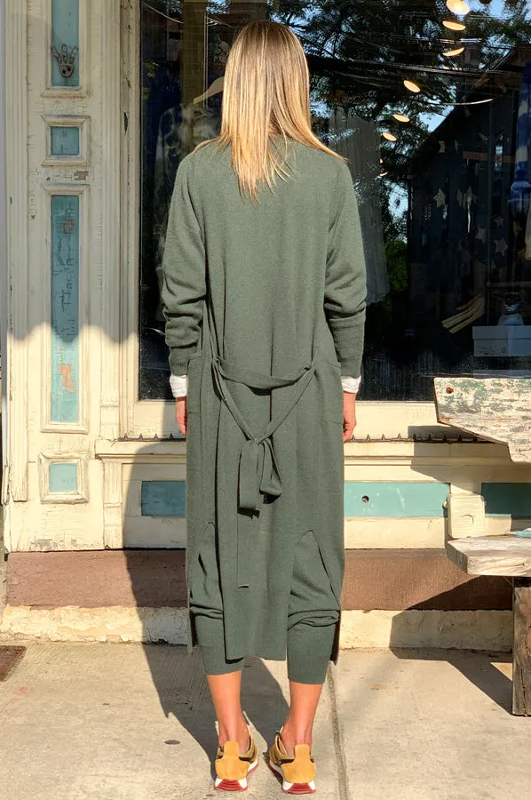 Honolulu Maxi Cardi - Khaki Green