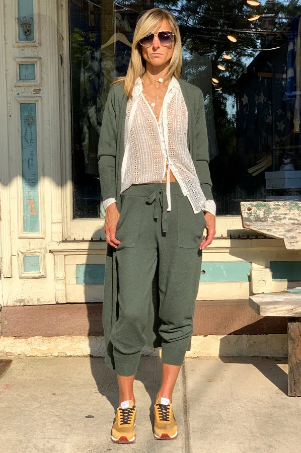 Honolulu Maxi Cardi - Khaki Green