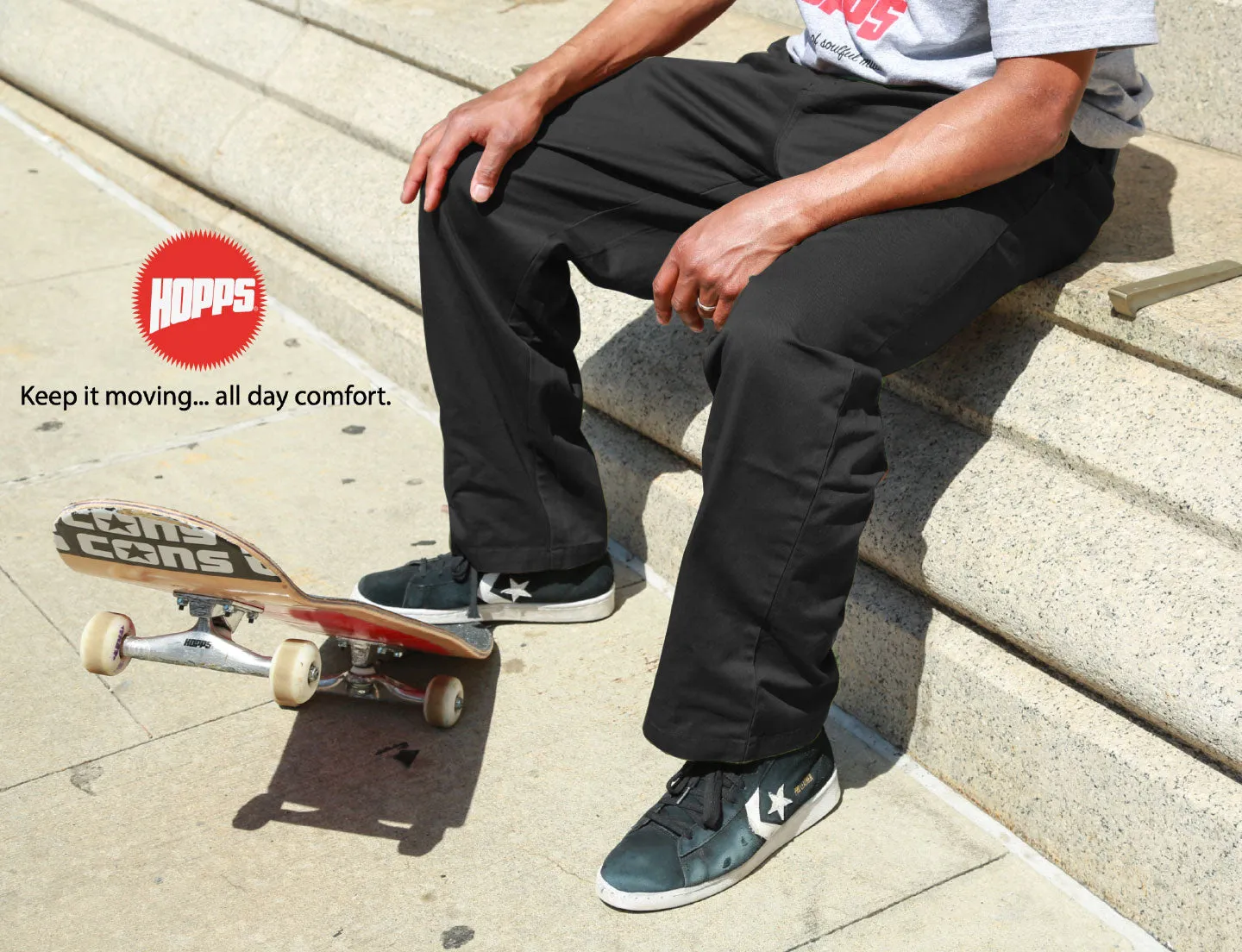 Hopps Skateboards Classic Chino Pant Black