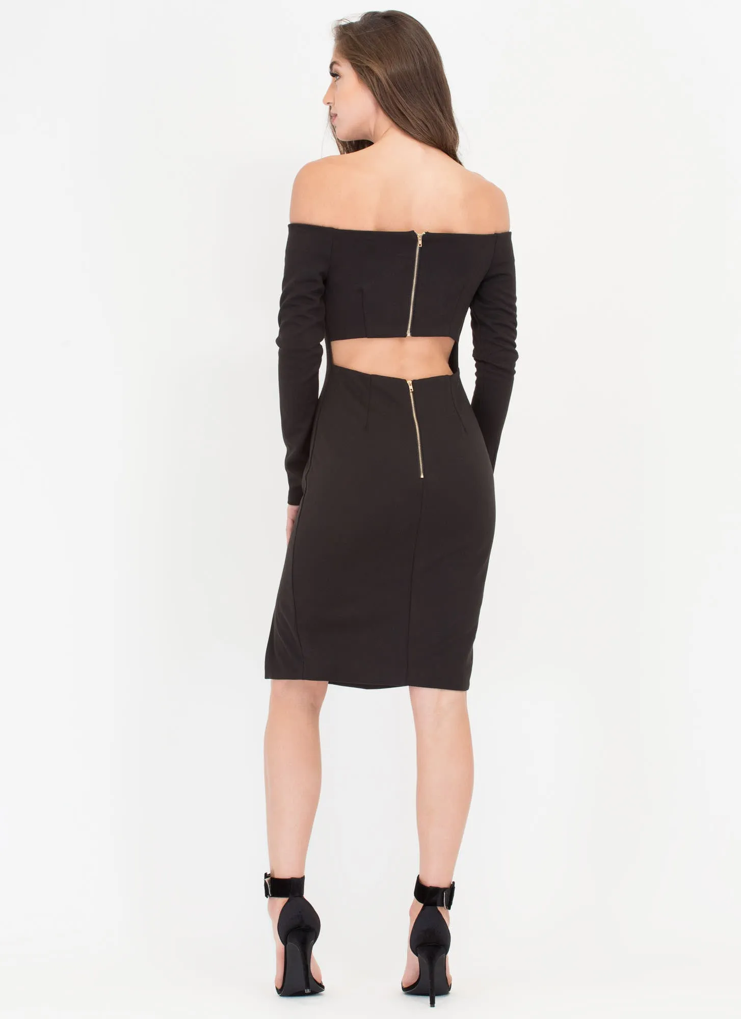 In Charge Off-Shoulder Cut-Out Dress