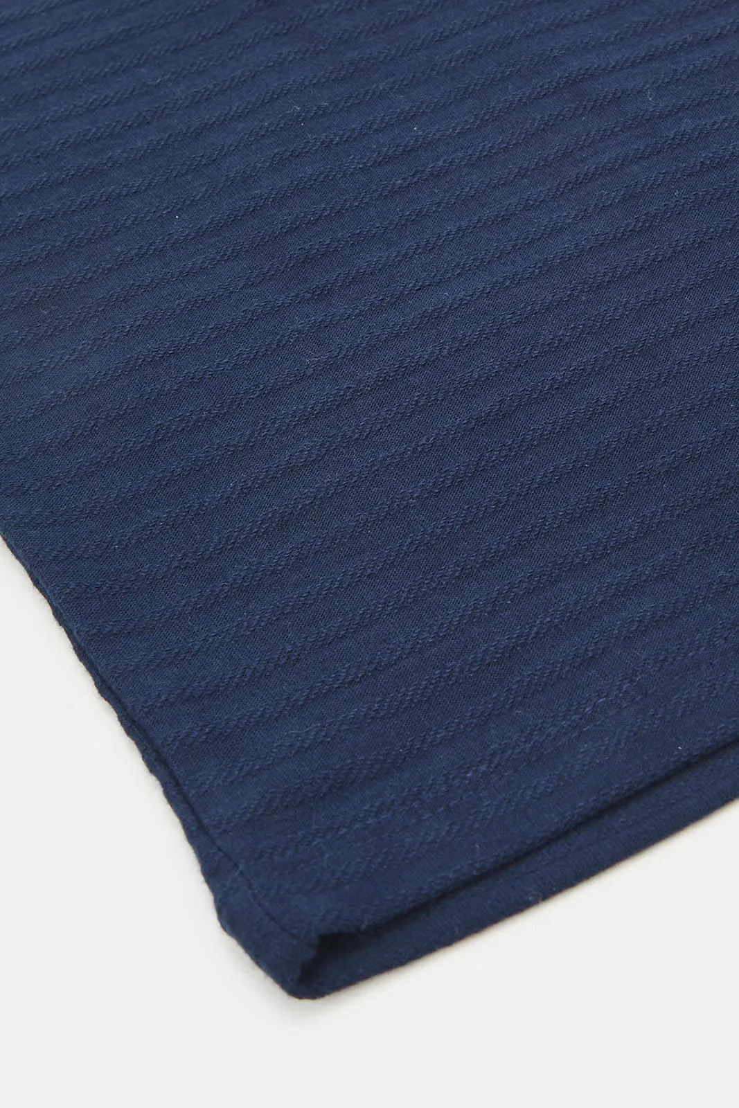 Infant Boys Navy Jacquard T-Shirt