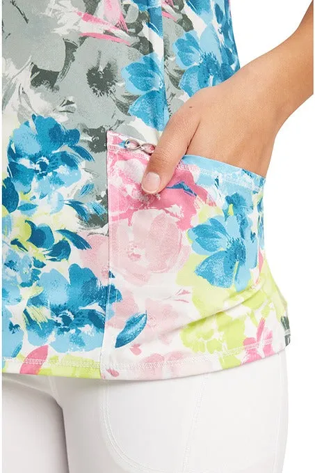 Infinity Women's Round Neck Print Top | Brush Away Blooms