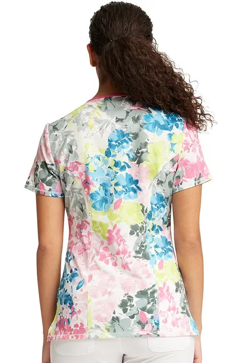 Infinity Women's Round Neck Print Top | Brush Away Blooms