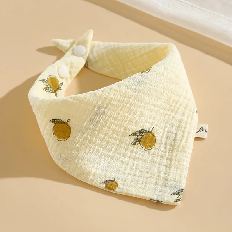INSTOCK-(PACK OF 3)  Baby bib 6-layer pure cotton gauze petal bib