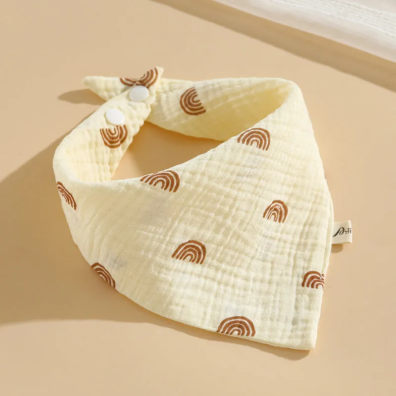 INSTOCK-(PACK OF 3)  Baby bib 6-layer pure cotton gauze petal bib