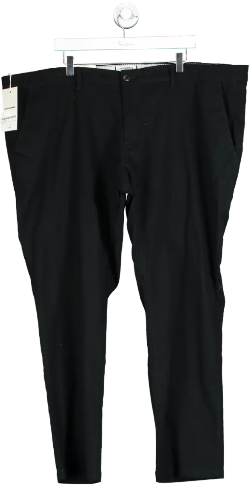 Jack & Jones Black Slim Fit Trousers UK W48 L32