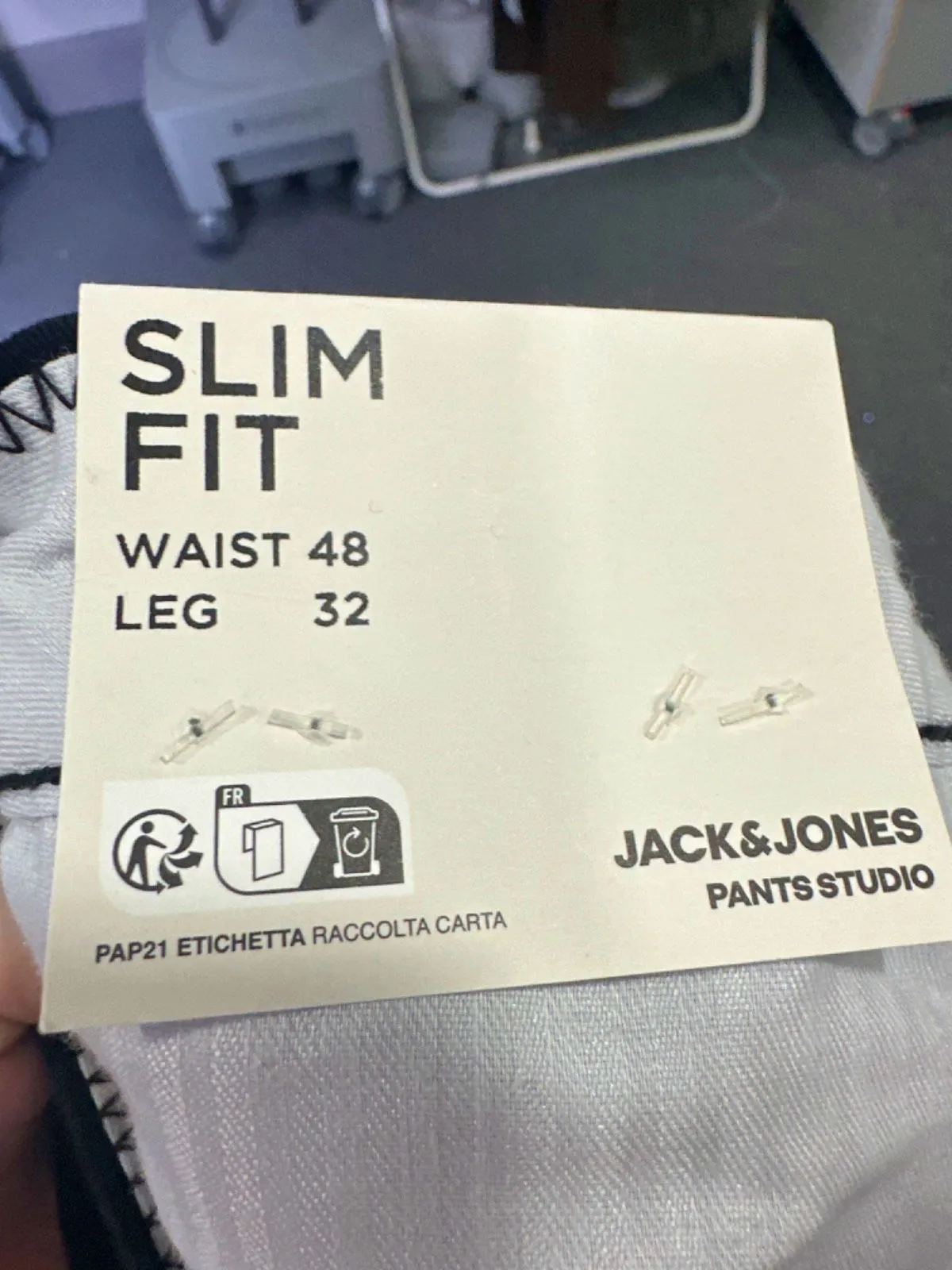 Jack & Jones Black Slim Fit Trousers UK W48 L32